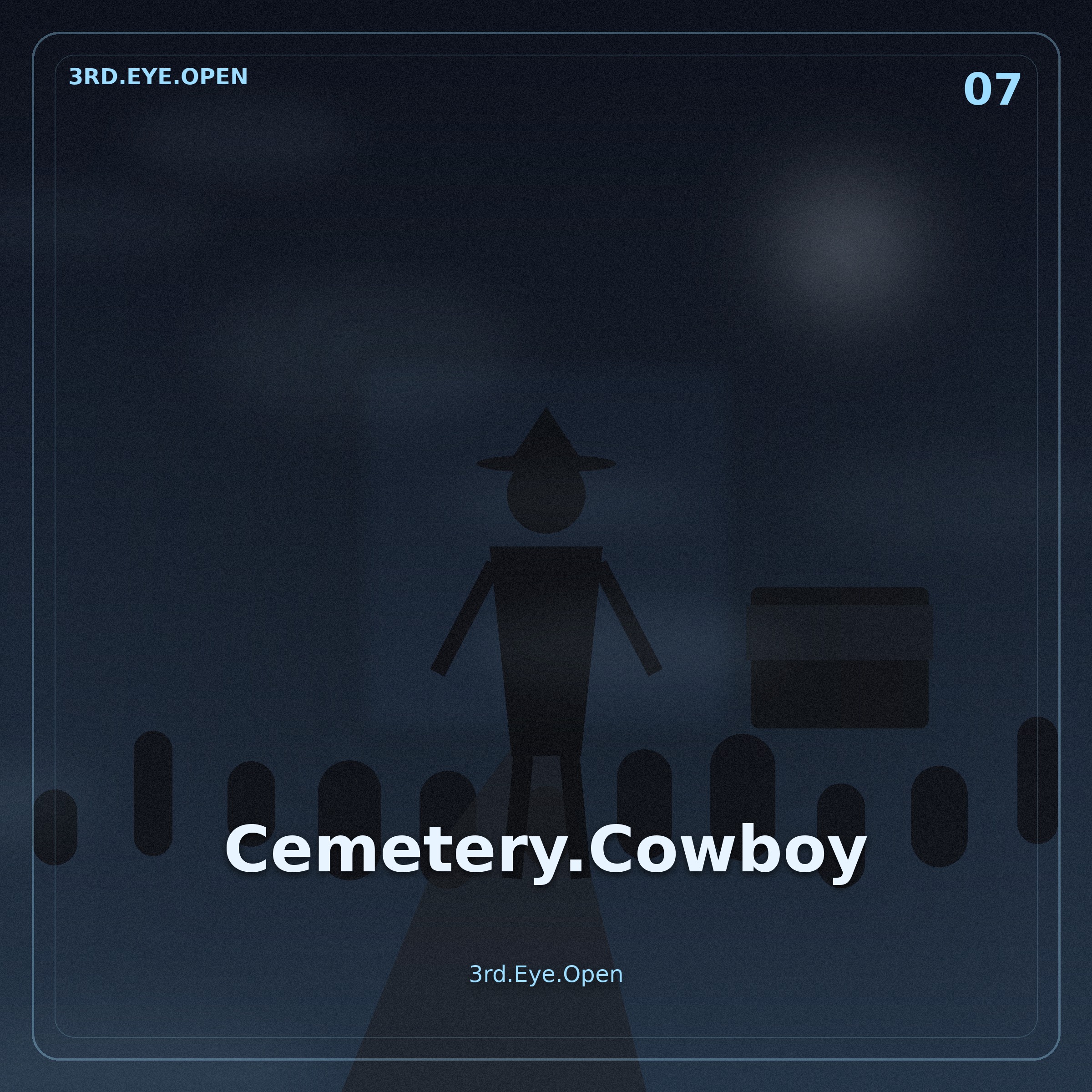 Cemetery.Cowboy track art