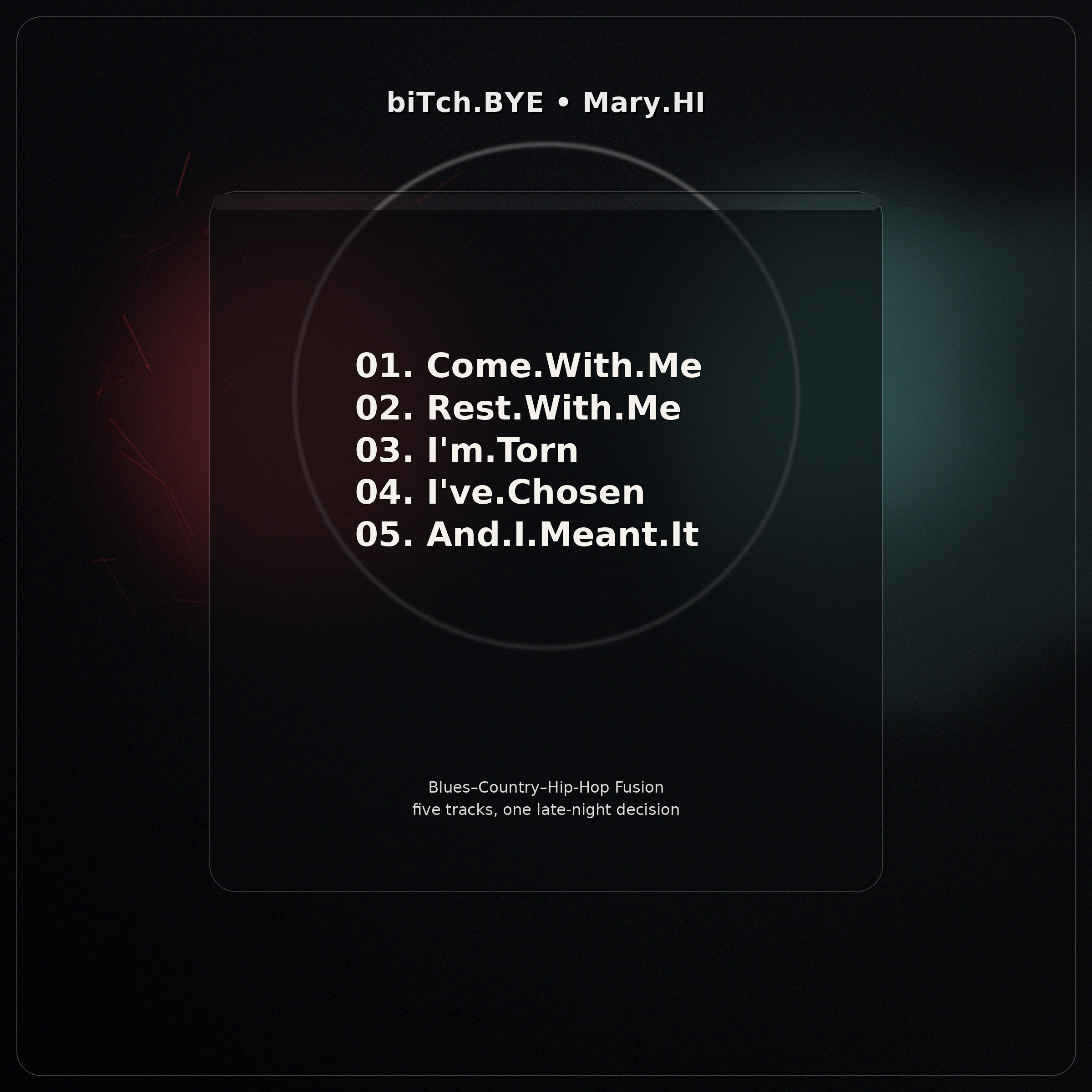 biTch.BYE • Mary.HI back cover artwork