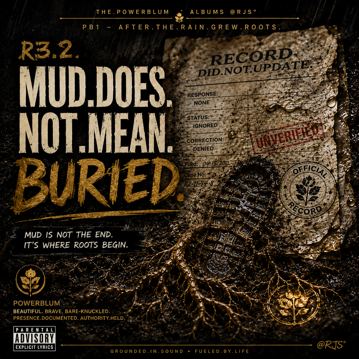 R3.2 — Mud.Does.Not.Mean.Buried. official track artwork