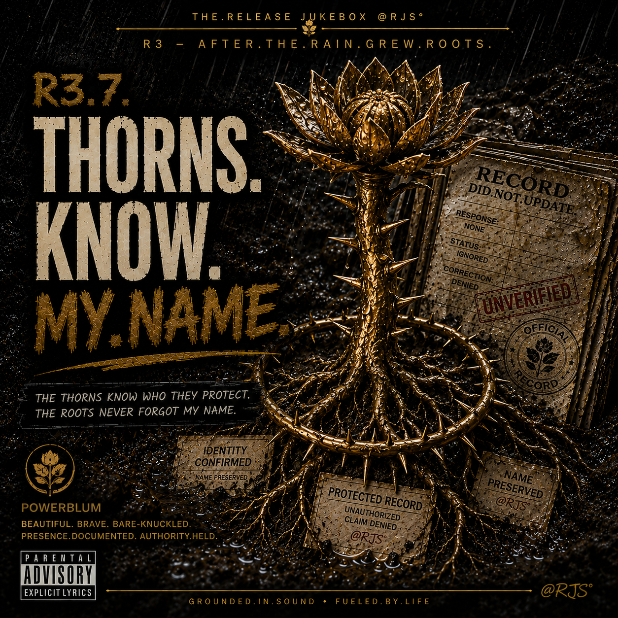R3.7 — Thorns.Know.My.Name. official track artwork